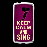 Coque Samsung Galaxy Fresh Keep Calm and Sing Rose