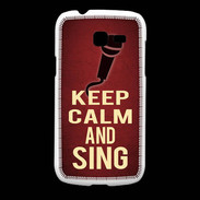 Coque Samsung Galaxy Fresh Keep Calm and Sing Rouge