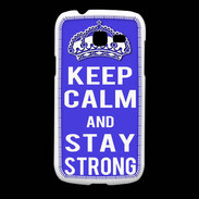 Coque Samsung Galaxy Fresh Keep Calm and Stay strong Bleu