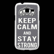 Coque Samsung Galaxy Fresh Keep Calm and Stay strong Gris