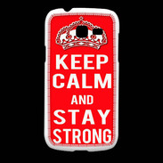 Coque Samsung Galaxy Fresh Keep Calm and Stay strong Rouge