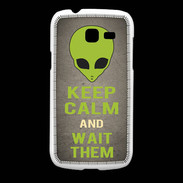 Coque Samsung Galaxy Fresh Keep Calm and Wait Alien Gris