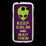 Coque Samsung Galaxy Fresh Keep Calm and Wait Alien Violet