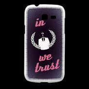 Coque Samsung Galaxy Fresh In anonymous We trust Rouge ZG