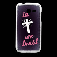 Coque Samsung Galaxy Fresh In Christ We trust Rouge ZG