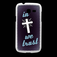 Coque Samsung Galaxy Fresh In Christ We trust Bleu ZG