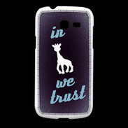 Coque Samsung Galaxy Fresh In Girafe We trust Bleu ZG