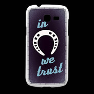 Coque Samsung Galaxy Fresh In Luck We trust Bleu ZG