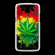 Coque Samsung Galaxy Grand2 Feuille de cannabis et cœur Rasta