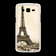 Coque Samsung Galaxy Grand2 Tour Eiffel Vintage en noir et blanc