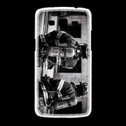 Coque Samsung Galaxy Grand2 Pompiers en noir et blanc