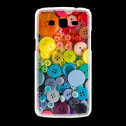 Coque Samsung Galaxy Grand2 Arc en ciel de boutons de couture