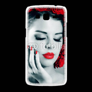 Coque Samsung Galaxy Grand2 Vernis rouge et roses esthétisme