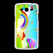 Coque Samsung Galaxy Grand2 Cartoon nature et arc en ciel