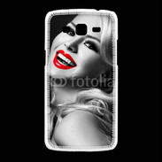 Coque Samsung Galaxy Grand2 Rouge à lèvres Fashion en noir et blanc