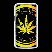 Coque Samsung Galaxy Grand2 Grunge stamp with marijuana leaf