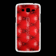 Coque Samsung Galaxy Grand2 Capitonnage cuir rouge
