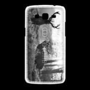 Coque Samsung Galaxy Grand2 Cerf en noir et blanc 150