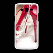 Coque Samsung Galaxy Grand2 Escarpins rouges et perles