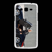 Coque Samsung Galaxy Grand2 Femme blonde sexy voiture noire 3
