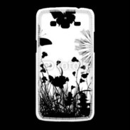 Coque Samsung Galaxy Grand2 Papillon en noir et blanc