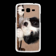 Coque Samsung Galaxy Grand2 Chiot blanc et noir 2