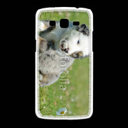 Coque Samsung Galaxy Grand2 Chiot blanc et gris 1