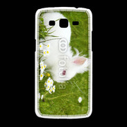 Coque Samsung Galaxy Grand2 Lapin blanc dans l'herbe