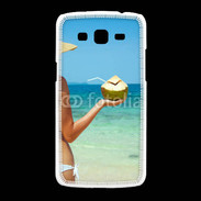 Coque Samsung Galaxy Grand2 Cocktail noix de coco sur la plage 5
