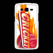 Coque Samsung Galaxy Grand2 Cricket balle flamme