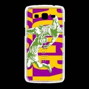 Coque Samsung Galaxy Grand2 Poster rugby sur fond jaune