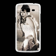 Coque Samsung Galaxy Grand2 Femme avec fond avion