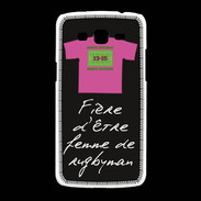 Coque Samsung Galaxy Grand2 Femme de rugbyman Bonus offensif-défensif Noir