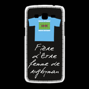 Coque Samsung Galaxy Grand2 Femme de rugbyman Bonus offensif-défensif Noir 2