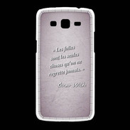 Coque Samsung Galaxy Grand2 Les Folies Rose Citation Oscar Wilde