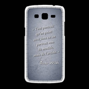 Coque Samsung Galaxy Grand2 Portrait Ame Bleu Citation Oscar Wilde