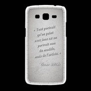 Coque Samsung Galaxy Grand2 Portrait Ame Gris Citation Oscar Wilde
