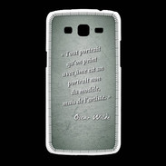 Coque Samsung Galaxy Grand2 Portrait Ame Vert Citation Oscar Wilde