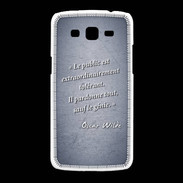 Coque Samsung Galaxy Grand2 Public génie Bleu Citation Oscar Wilde