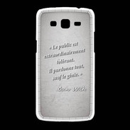 Coque Samsung Galaxy Grand2 Public génie Gris Citation Oscar Wilde