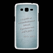 Coque Samsung Galaxy Grand2 Public génie Turquoise Citation Oscar Wilde