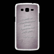 Coque Samsung Galaxy Grand2 Public génie Violet Citation Oscar Wilde