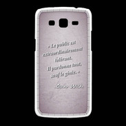 Coque Samsung Galaxy Grand2 Public génie Rose Citation Oscar Wilde