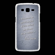 Coque Samsung Galaxy Grand2 Survie valeur Bleu Citation Oscar Wilde