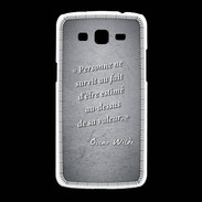 Coque Samsung Galaxy Grand2 Survie valeur Noir Citation Oscar Wilde
