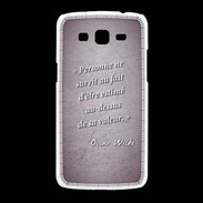 Coque Samsung Galaxy Grand2 Survie valeur Violet Citation Oscar Wilde