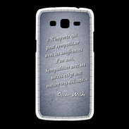 Coque Samsung Galaxy Grand2 Sympathiser Bleu Citation Oscar Wilde