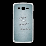 Coque Samsung Galaxy Grand2 Aimer Turquoise Citation Oscar Wilde