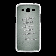 Coque Samsung Galaxy Grand2 Expérience Vert Citation Oscar Wilde