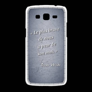 Coque Samsung Galaxy Grand2 Brave Bleu Citation Oscar Wilde